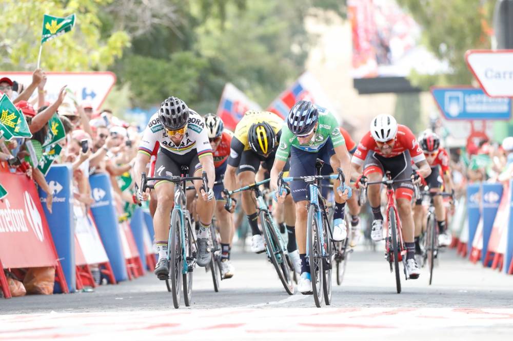 La Vuelta: V ôsmej etape finišoval hviezdny Peter Sagan na výbornom druhom mieste, deviatu etapu ovládol Ben King z úniku